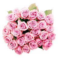 Buchet din 25 de trandafiri roz